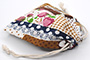 Custom Linen Drawstring Bags Jewellery Pouches with Multicolored All Over Print