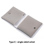 Magnetic Snap Closure Velvet Envelope Bags with Custom Multicolored Logo, Light Grey