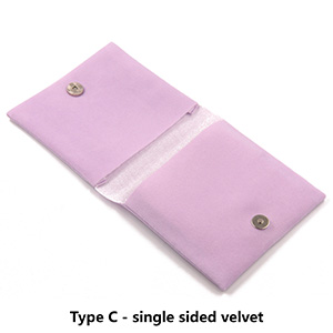 Magnetic Snap Closure Velvet Envelope Bags with Multicolored Logo