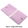 Bolsas sobre regalo de terciopelo con cierre de botón magnético y logotipo multicolor personalizado, violeta claro