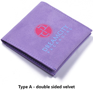 Magnetic Snap Closure Velvet Envelope Bags with Multicolored Logo