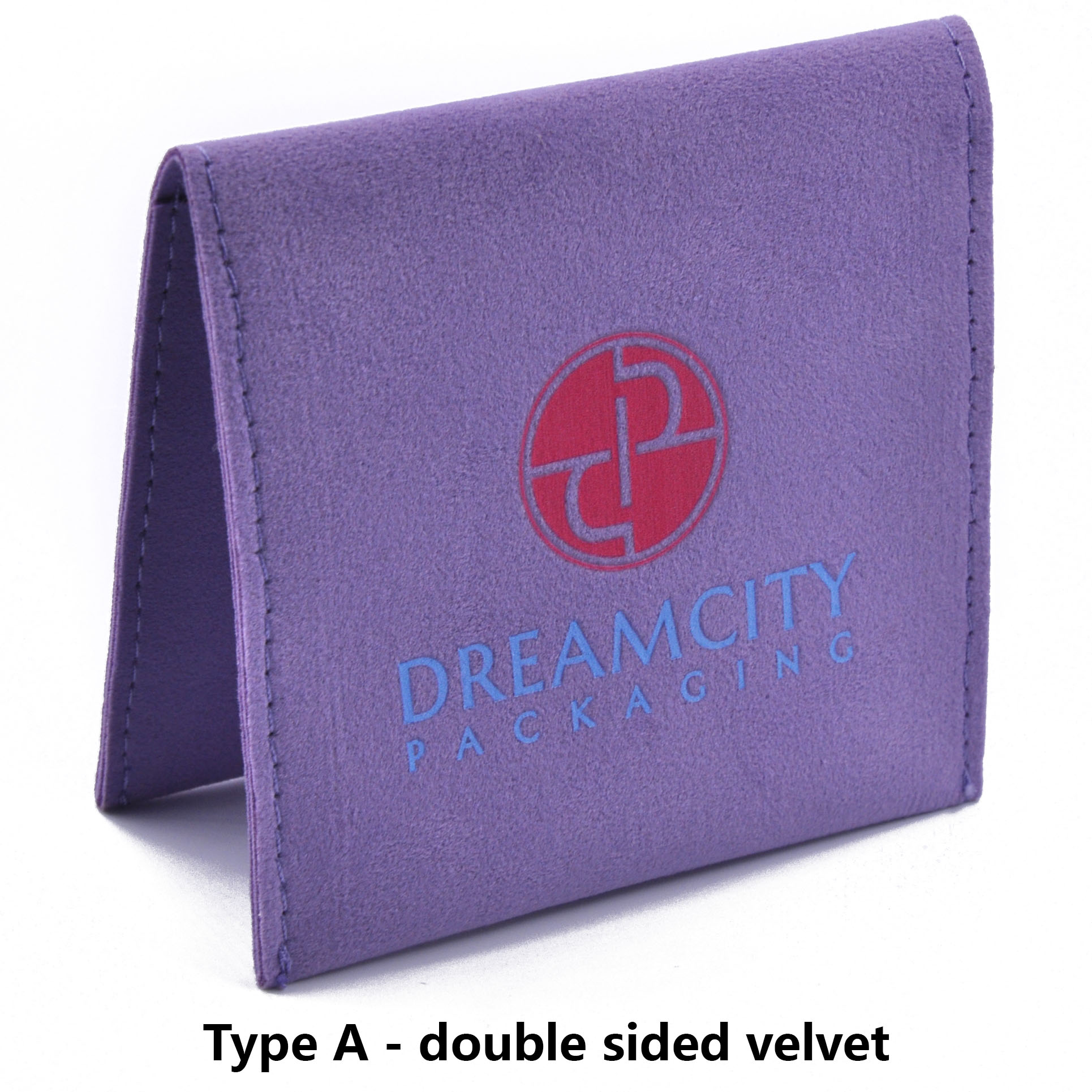 Magnetic Snap Closure Velvet Envelope Bags with Custom Multicolored Logo