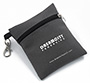 Microfiber Leather Zipper Pouch Makeup Bag Coin Purse with Keychain Hook