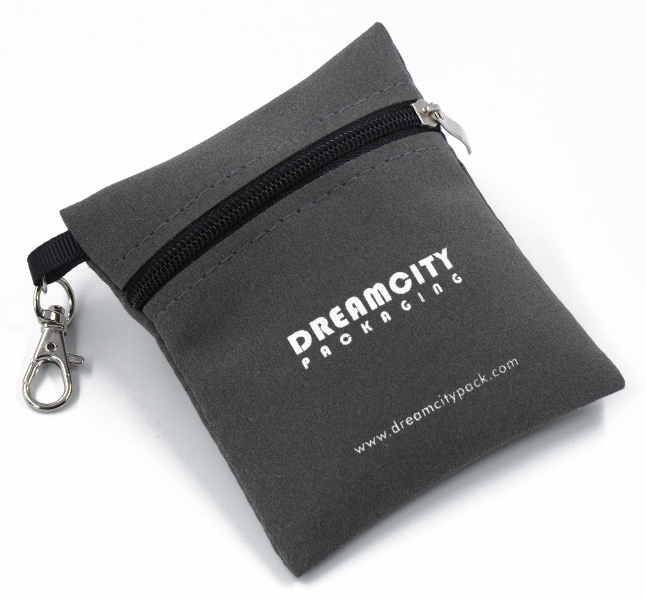 化粧品用マイクロファイバーレザージッパーポーチ キーホルダークリップ付き小銭入れ Dreamcity Packaging 化粧品用マイクロファイバーレザージッパーポーチ キーホルダークリップ付き小銭入れ Dreamcity Packaging