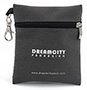 Microfiber Leather Zipper Pouch Makeup Bag Coin Purse with Keychain Hook