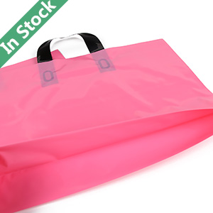 Wholesale soft loop handle bags with bottom gusset.