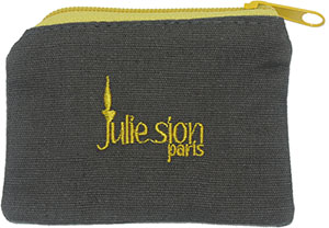 Reusable Cotton Zipper Pouch Jewelry and Cosmetic Bags with Custom Embroidery