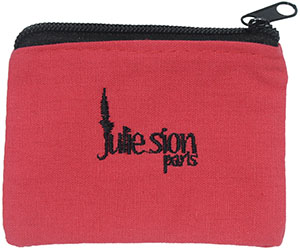 Cotton Zipper Pouches Cosmetic Bags with Embroidered Logo