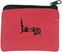 Cotton Zipper Pouches Cosmetic Bags with Embroidered Logo