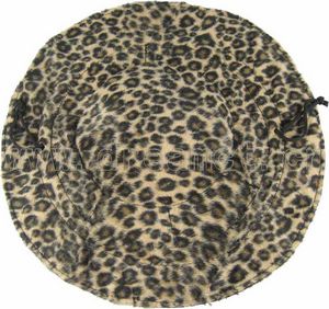 Kunstfell-Kreis-Beutel mit Satin-Futter Leoparden