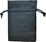 Bolsas con cordón de yute sintético de tamaño personalizado, negro