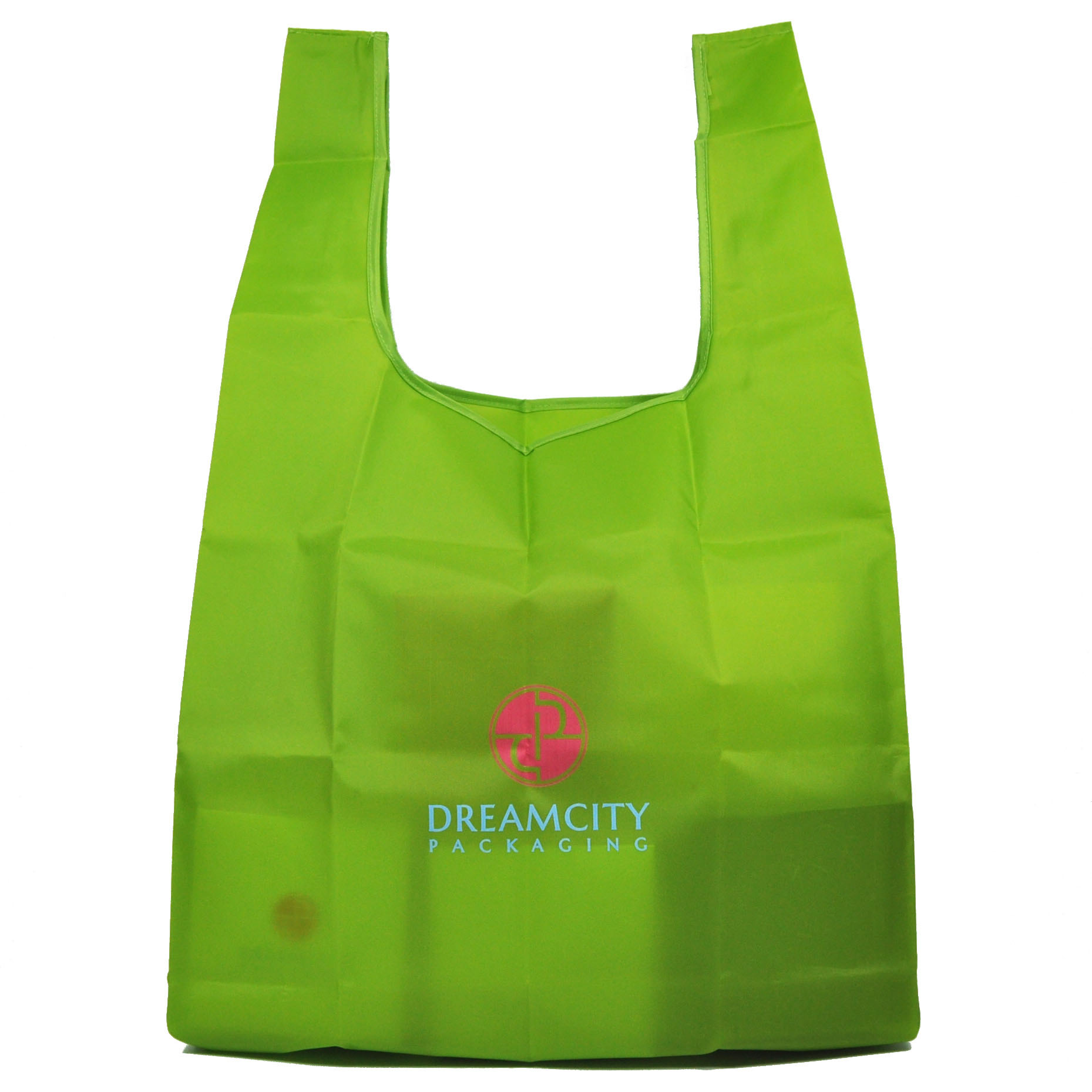 Foldable Nylon Grocery Market Tote T-shirt Bag