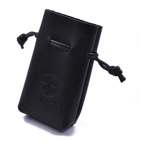 Genuine Leather Drawstring Pouch for Perfume Bottles