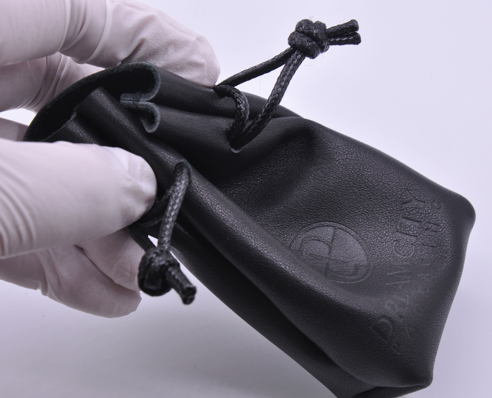 Genuine Leather Drawstring Pouch for Perfume Bottles