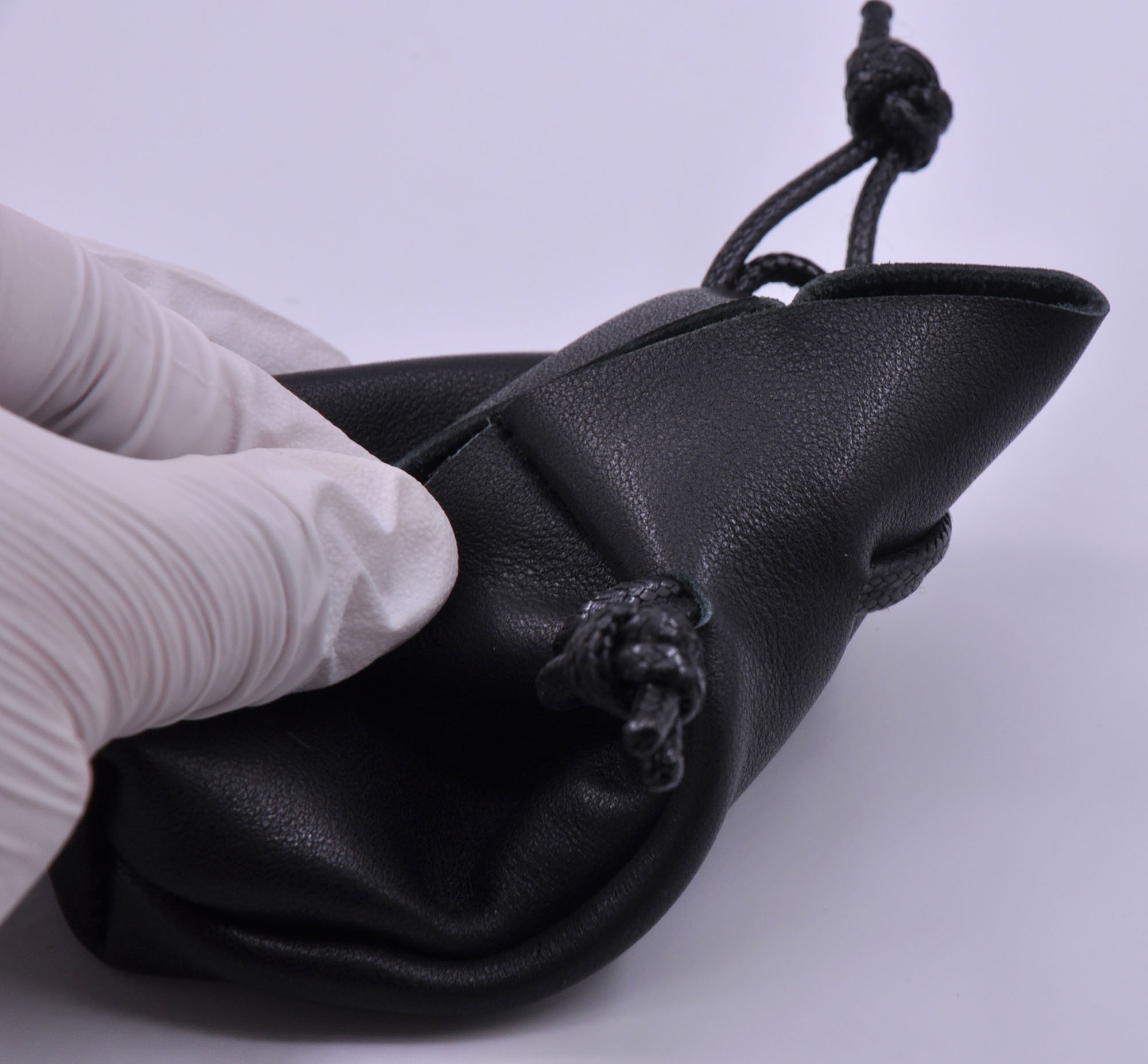 Genuine Leather Drawstring Pouch for Perfume Bottles