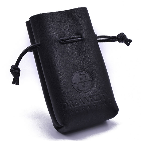 Genuine Leather Drawstring Pouch for Perfume Bottles