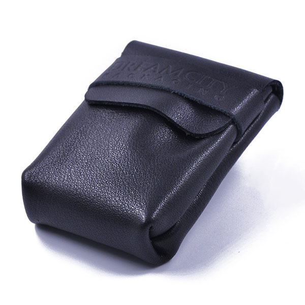 Genuine Leather Pouch with Band for Perfume Bottles and Earbuds