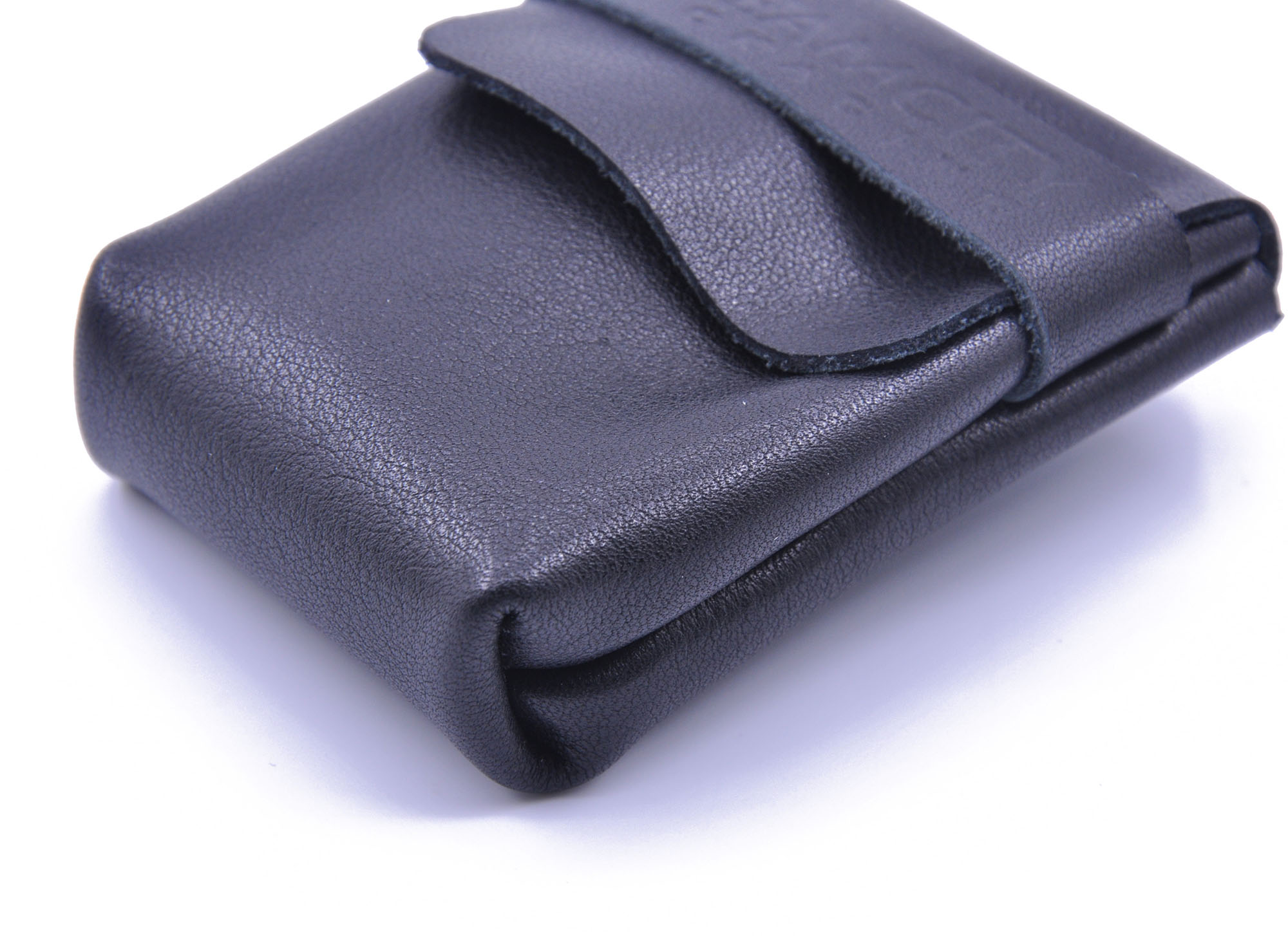 Genuine Leather Pouch with Band for Perfume Bottles and Earbuds