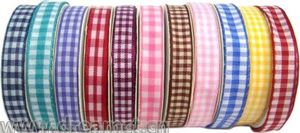 Polyester Satin Gingham Ribbon