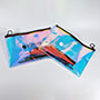 旅行メイクアップ用の虹色のホログラフィック PVC スライダー バッグ
