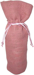 Personalized Burlap Wine Bottle Gift Bags with Drawstring