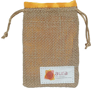 Jute Sackleinen Schmuckbeutel mit Satin Futter und personalisiertem Logo