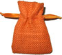 Personalisierte Jute Sackleinen Schmuckbeutel mit Kordelzug, orange