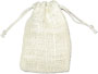 Bolsas de regalo de yute o arpillera con cordón personalizadas, blanco