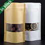 Kraft Paper Stand up Ziplock Bag Wholesale, with Window