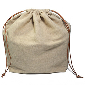 Große staubdichte Tasche aus Leinen für Handtaschen Jumbo-Größe mit Seitenfaltenboden