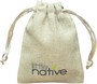 Natural Linen Drawstring Bags with Custom Printed Logo