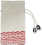 Bolsas de lino con cordón personalizadas para envolver regalos con encaje, burdeos