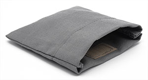 Small Linen Essentials Bags with Velcro Grey