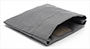 Pochette en lin avec Velcro en taille et couleur personnalisées, gris