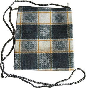 Custom Linen Neck Pouch Travel Wallet Money Bag with Zipper