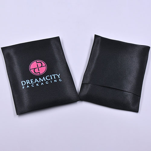 Logo Printed Satin Pillow Pouch Small Party Favor Bags