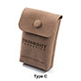 Microfiber Jewelry Pouch Gusseted Suede Leather Snap Bag with Custom Debossed Logo