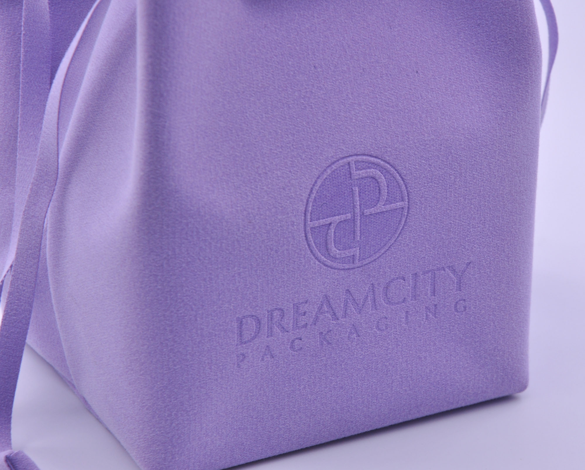 Microfiber Leather Pouch for Perfume and Wine Bottles with Square Bottom