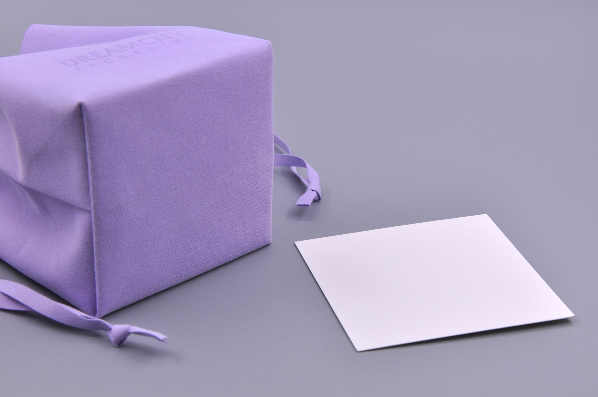 Microfiber Leather Pouch for Perfume and Wine Bottles with Square Bottom