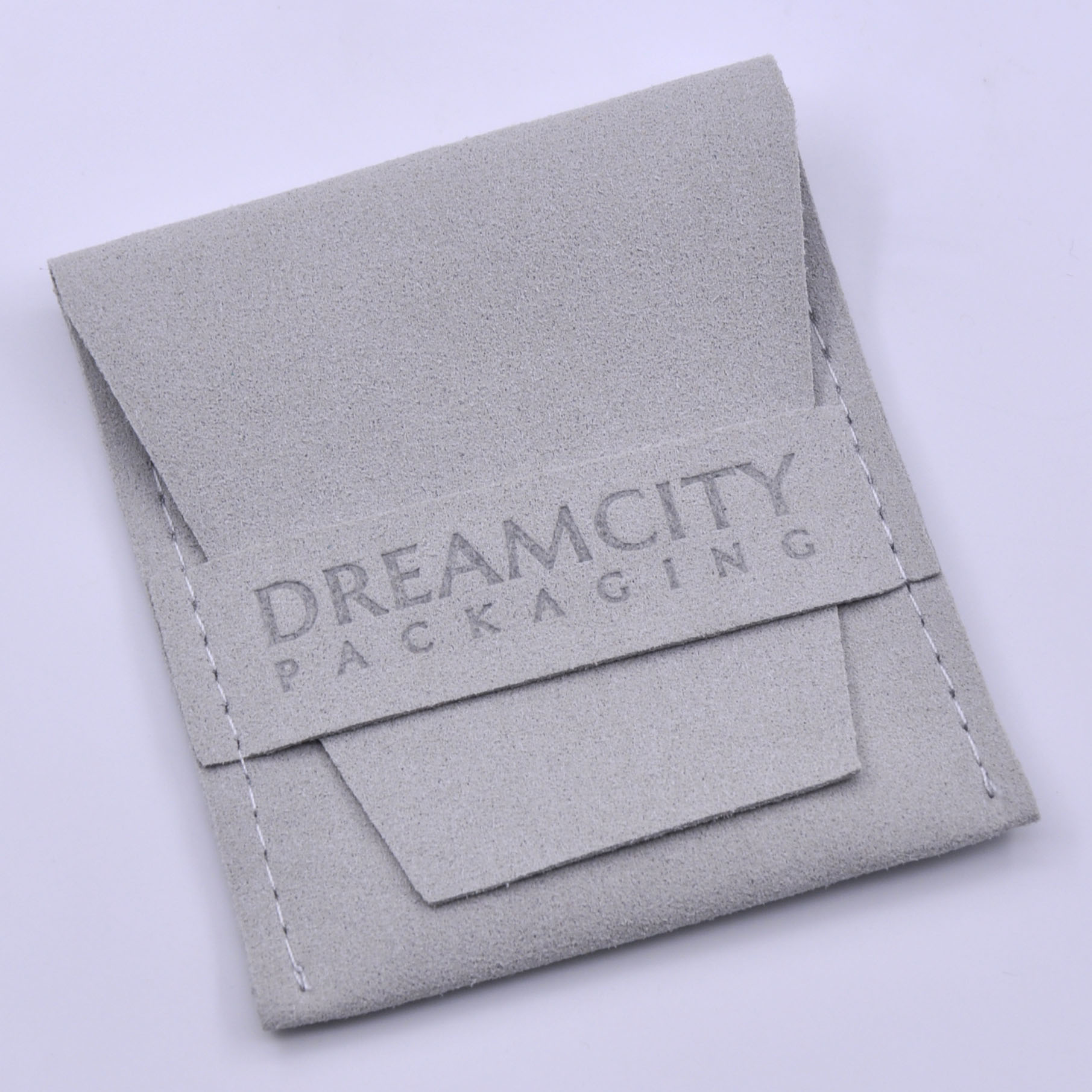 50pcs Custom Jewelry Pouch Personalized Deboss Bag Chic Small Jewerly  Packaging Pouch Microfiber Suede Pouch Bag 