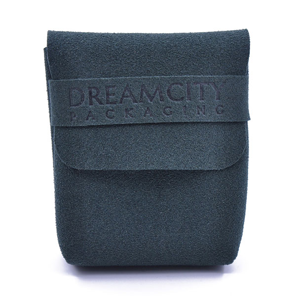 Microfiber Suede Leather Pouch with Band for Perfume Bottles and Earbuds