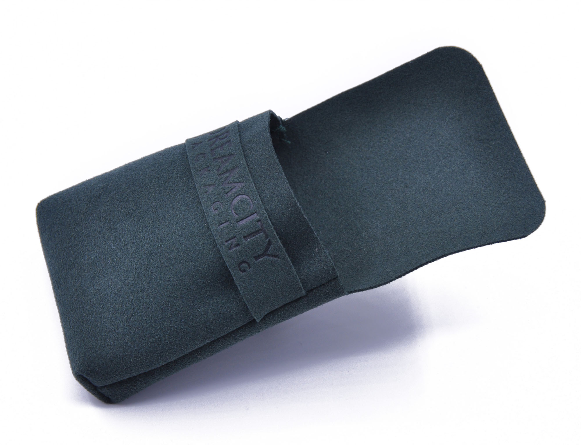 Microfiber Suede Leather Pouch with Band for Perfume Bottles and Earbuds