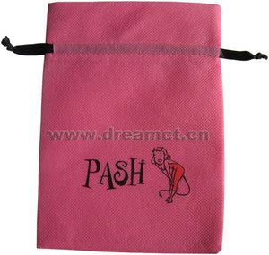 Pochette non tissée imprimée rose