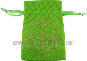 Nonwoven Pouch with Gold Printing