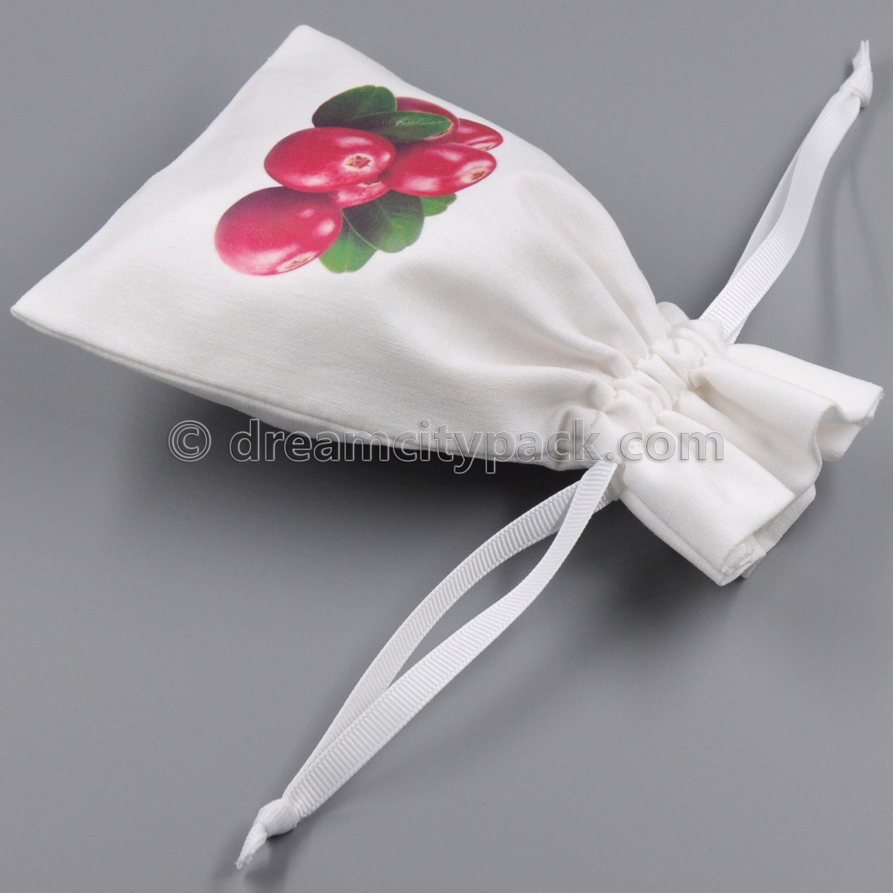 Eco-friendly Organic Cotton Muslin Drawstring Bags with Personalized Multicolored Logo