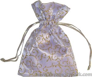 Sacchetti regalo in organza decorativi con fodera in raso