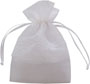Personalised Organza Bags with Lace White