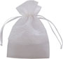 Bolsas de organza personalizadas con encaje blanco