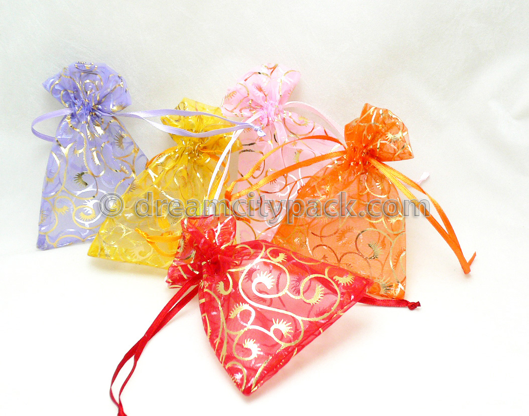 Bolsas de organza con estampado en caliente 3