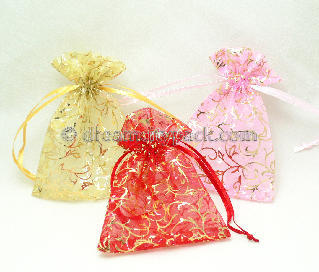 Bolsas de organza con estampado en caliente 5